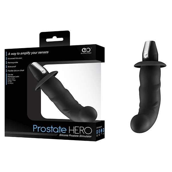 Prostate Hero - Black 12 cm (4'') USB Rechargeable Prostate Massager