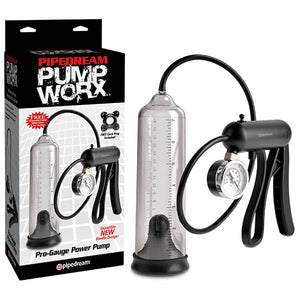 Pump Worx Pro-Gauge Power Pump - Clear Penis Pump with Hand Trigger