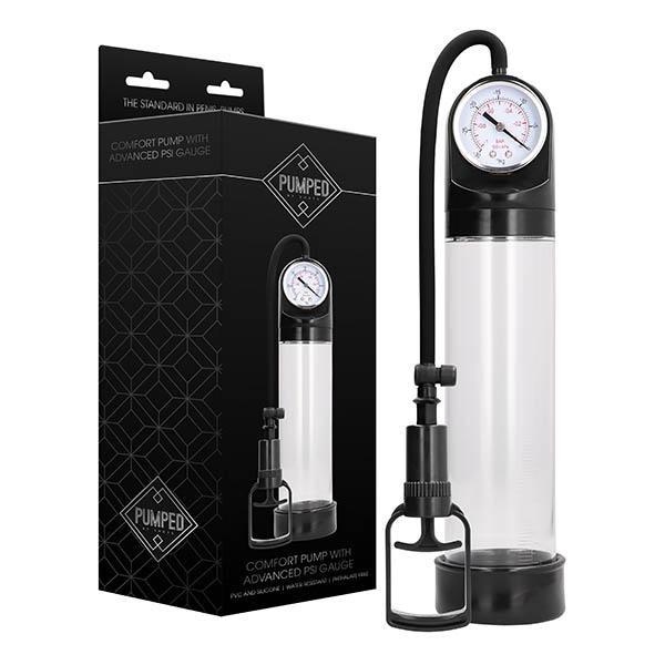 Pumped Comfort Pump With Advanced PSI Gauge - Clear Penis Pump