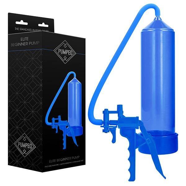 Pumped Elite Beginner Pump - Blue Penis Pump with Trigger