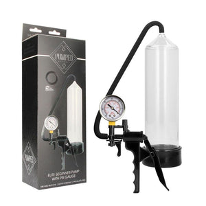 Pumped Elite Beginner Pump with PSI Gauge - Clear 