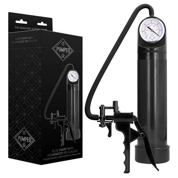 Pumped Elite Pump with Advanced PSI Gauge - Black Penis Pump with Trigger