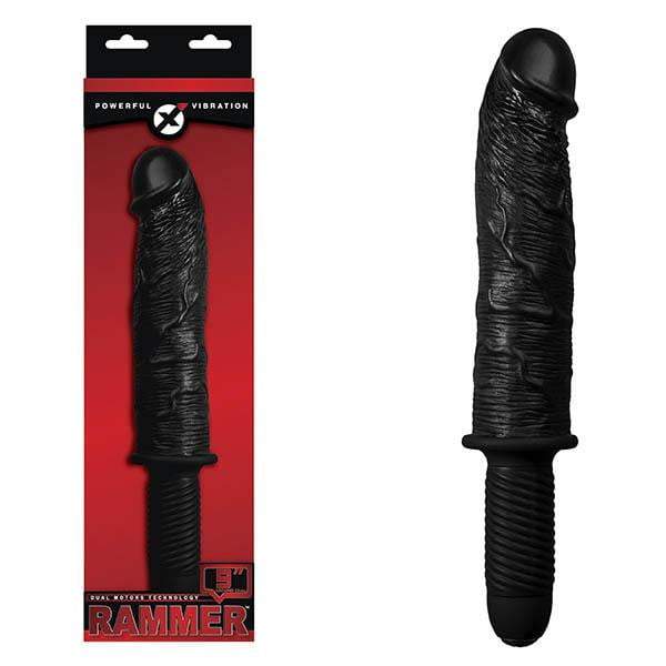 Rammer - Black 23 cm (9'') Vibrating Dong with Handle