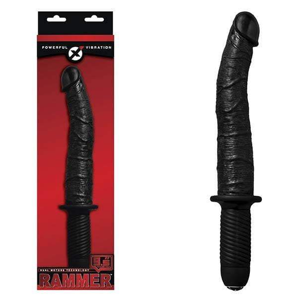 Rammer - Black 9.5 Inch Vibrating Dong with Handle