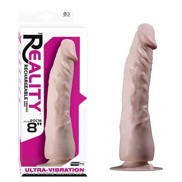 Realistic Rechargeable Vibrating Dong - Flesh 20 cm (8'') USB Rechargeable Dong