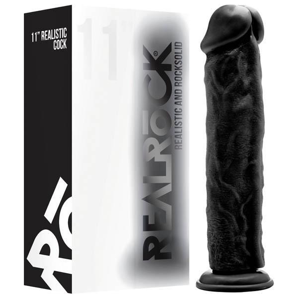 Realrock 11'' Realistic Cock - Black 29.5 cm Dong