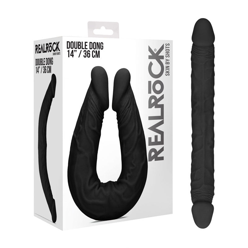 REALROCK 14 Inch Double Dildo - Black