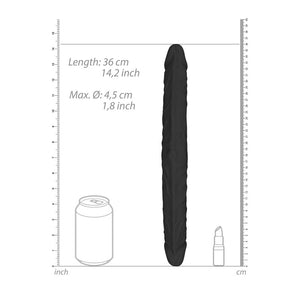 REALROCK 14 Inch Double Dildo - Black