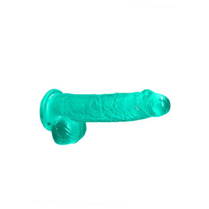 RealRock 6 Inch Realistic Dildo With Balls - Turquoise