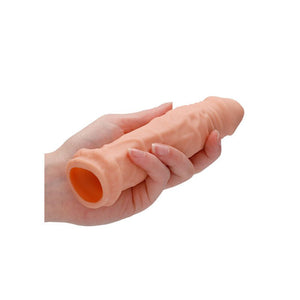 REALROCK 6 Inch Realistic Penis Extender Sleeve - Flesh