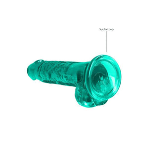 RealRock 7 Inch Realistic Dildo With Balls - Turquoise