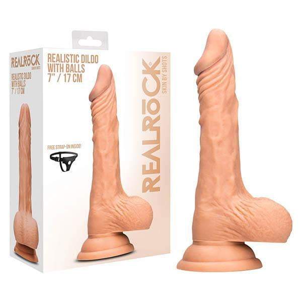 RealRock 7 Inch Realistic Flesh Dildo With Balls & Suction Cup