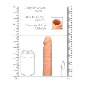 REALROCK 7 Inch Penis Extender Sleeve - Flesh