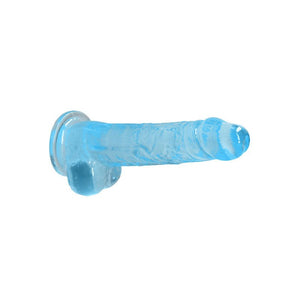 RealRock 8 Inch Realistic Dildo With Balls - Blue