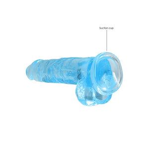RealRock 8 Inch Realistic Dildo With Balls - Blue