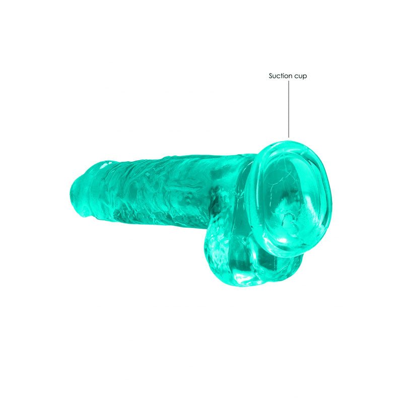 RealRock 8 Inch Realistic Dildo With Balls - Turquoise