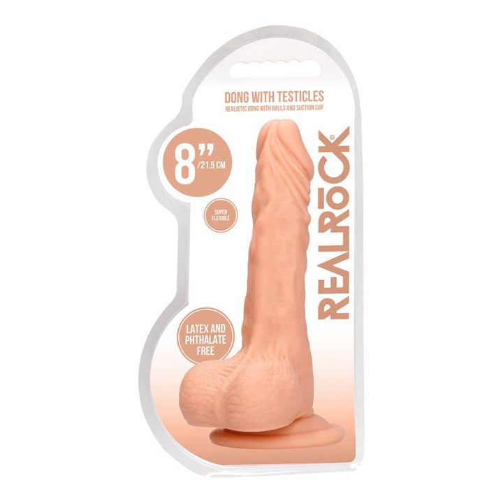REALROCK 8 Inch Realistic Flesh Dong with Balls