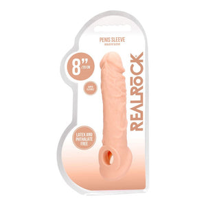 REALROCK 8 Inch Realistic Penis Extender with Rings - Flesh
