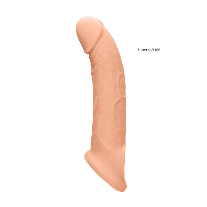 REALROCK 9 Inch Realistic Penis Extender with Rings - Flesh 