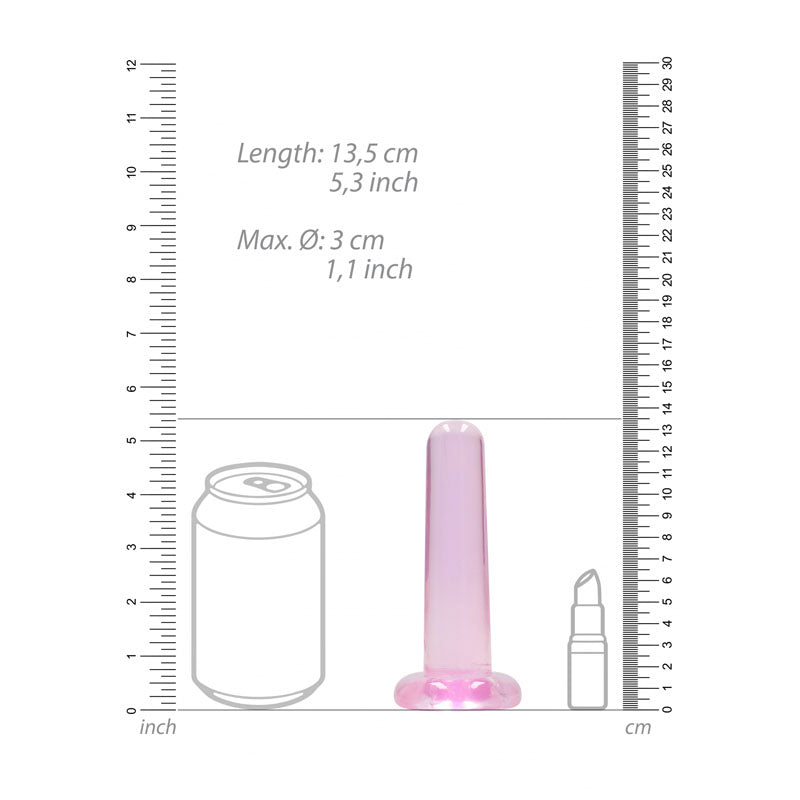REALROCK Non Realistic 5.5 Inch Dildo With Suction Cup - Pink