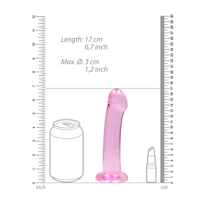 RealRock Non Realistic 7 Inch Dildo with Suction Cup - Pink