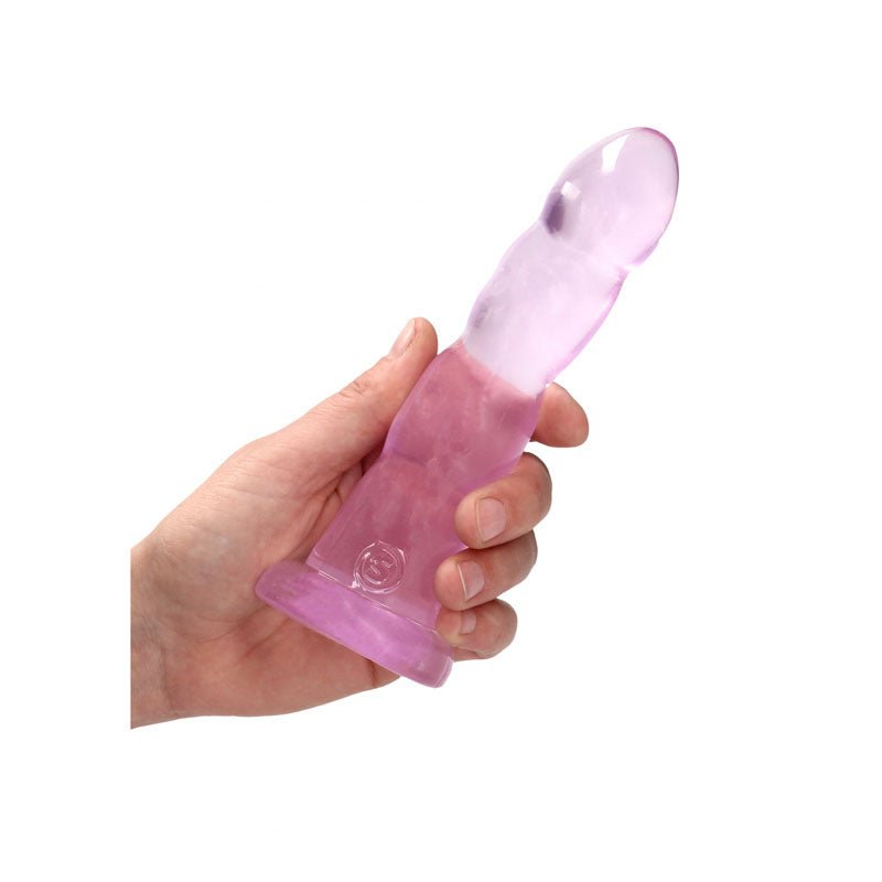 REALROCK Non Realistic 7 Inch Dildo with Suction - Pink