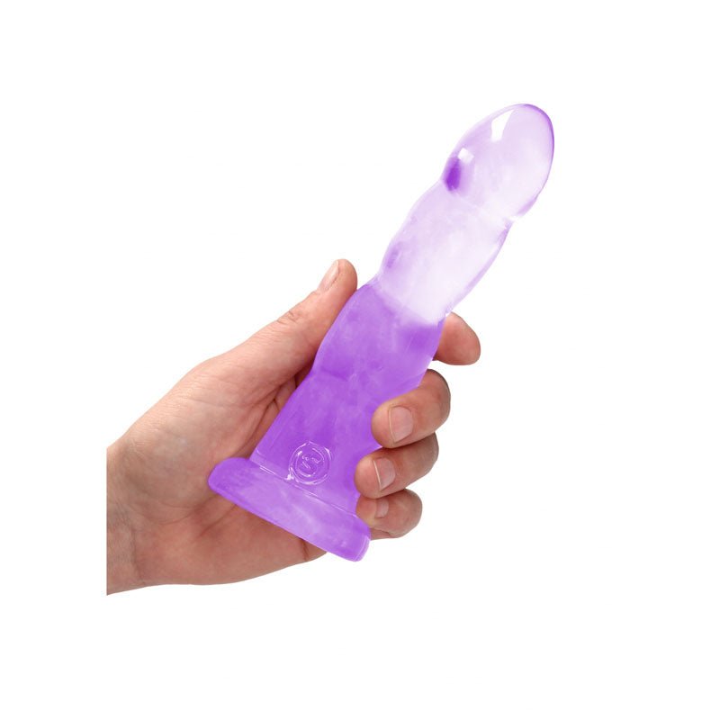 REALROCK Non Realistic 7 Inch Dildo with Suction - Purple