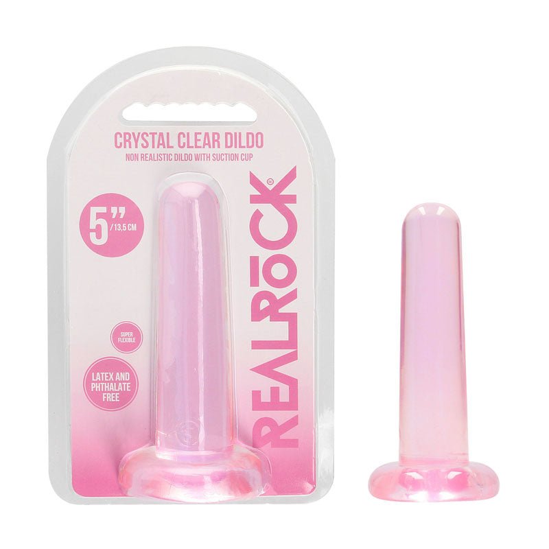 REALROCK Non Realistic 5.5 Inch Dildo With Suction Cup - Pink