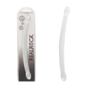 REALROCK Non Realistic 17 Inch Double Dong - Clear