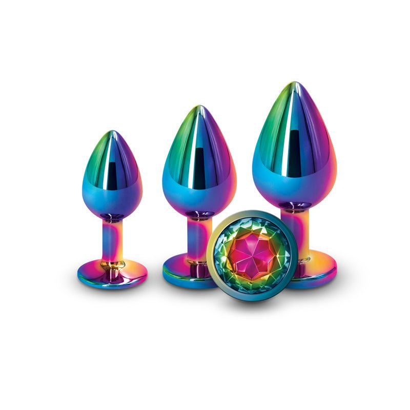 Rear Assets Rainbow Metallic Butt Plugs Trainer Kit - Set of 3