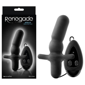 Renegade Apollo Vibrating Plug - Black 12.7 cm (5'') Vibrating Anal T-Plug