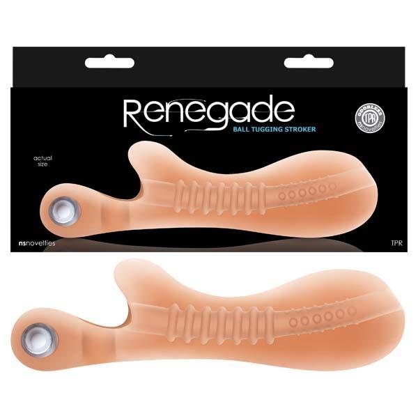 Renegade Ball Tugging Stroker - Flesh Vibrating Stroker