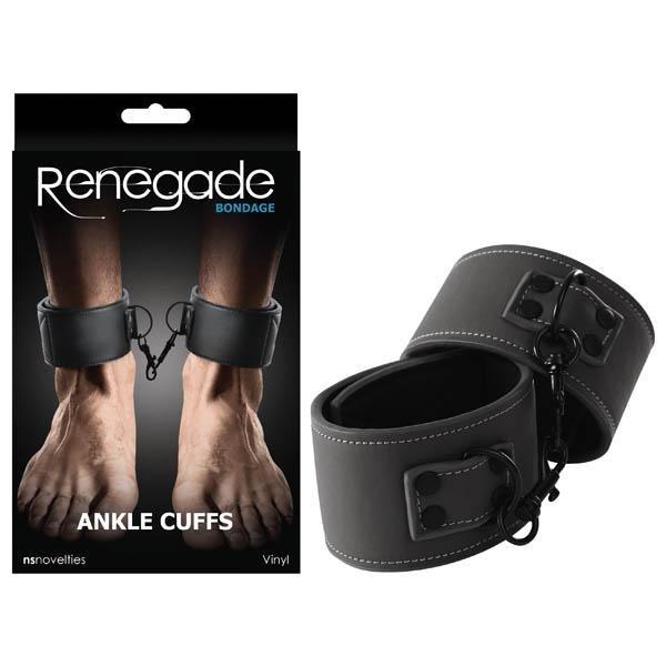 Renegade Bondage - Ankle Cuffs - Black Leg Restraints