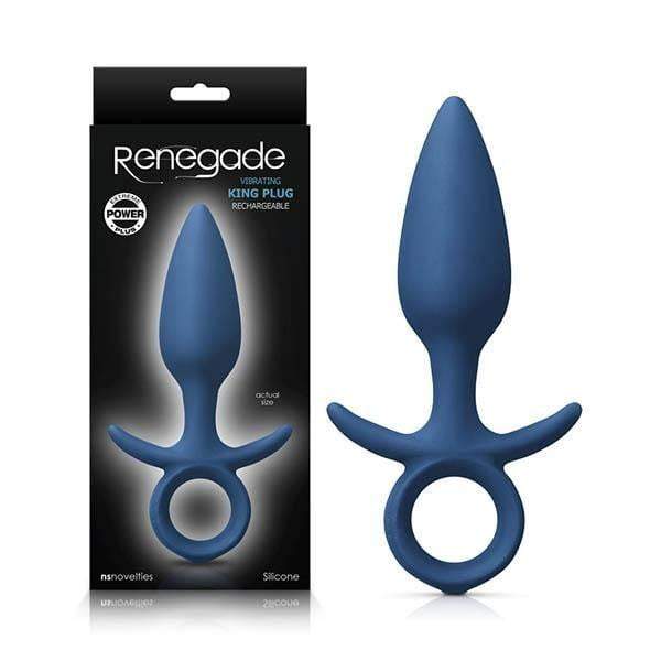 Renegade King Blue Medium Vibrating Butt Plug