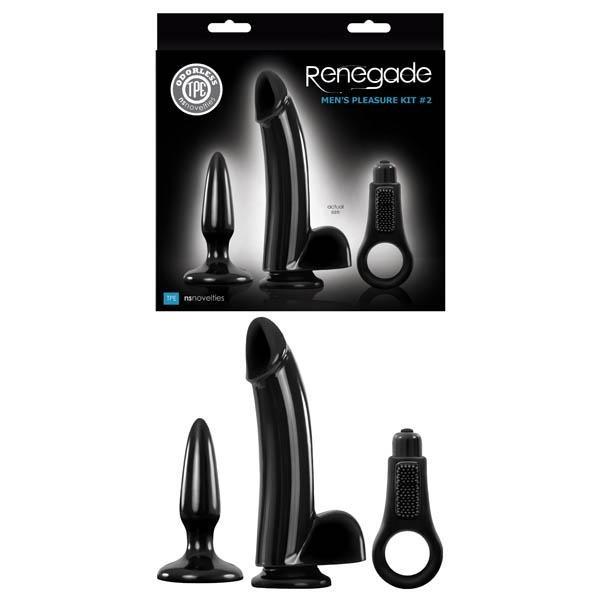 Renegade Men's Pleasure Kit #2 - Black Couples Kit - 3 Piece Set