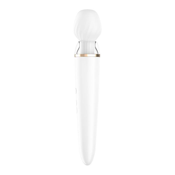 Satisfyer Double Wand-er - White Massager Wand with Attachment