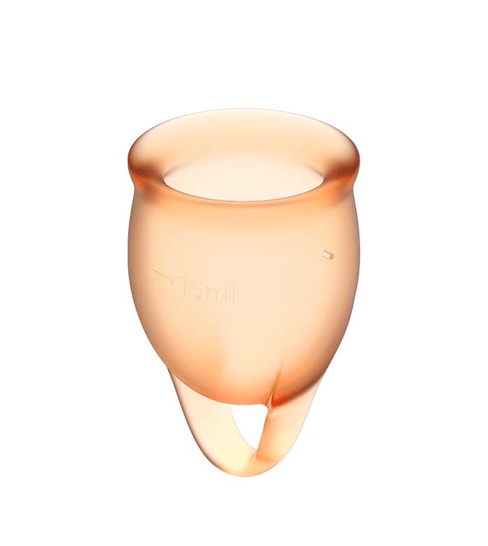 Satisfyer Feel Confident - Orange Silicone Menstrual Cups - Set of 2
