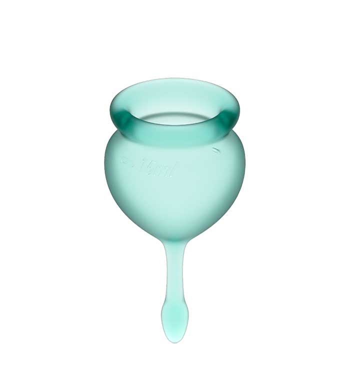 Satisfyer Feel Good - Dark Green Silicone Menstrual Cups - Set of 2