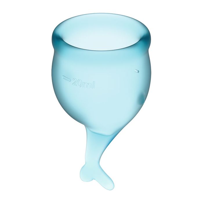Satisfyer Feel Secure Light Blue Menstrual Cups - Set of 2