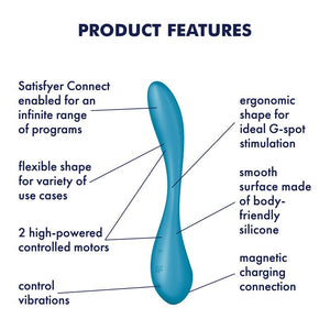 Satisfyer G-Spot Flex 5 -Vibrator with App Control - Aqua