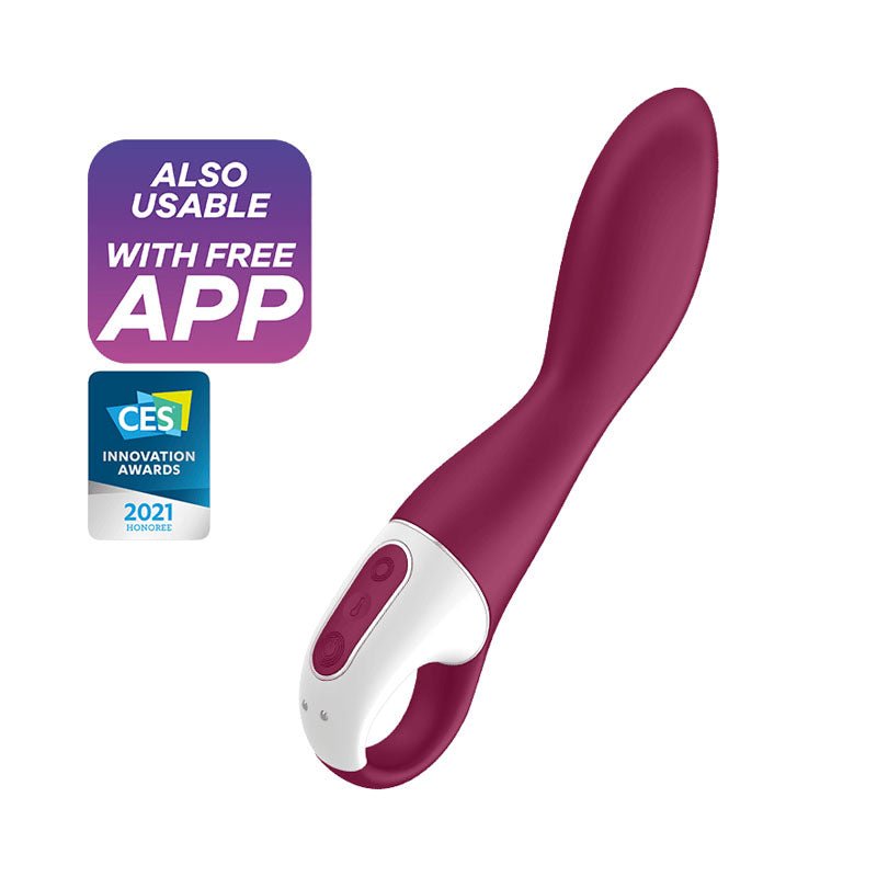 Satisfyer Heated Thrill G-Spot Heating Vibrator with App Control - Red 