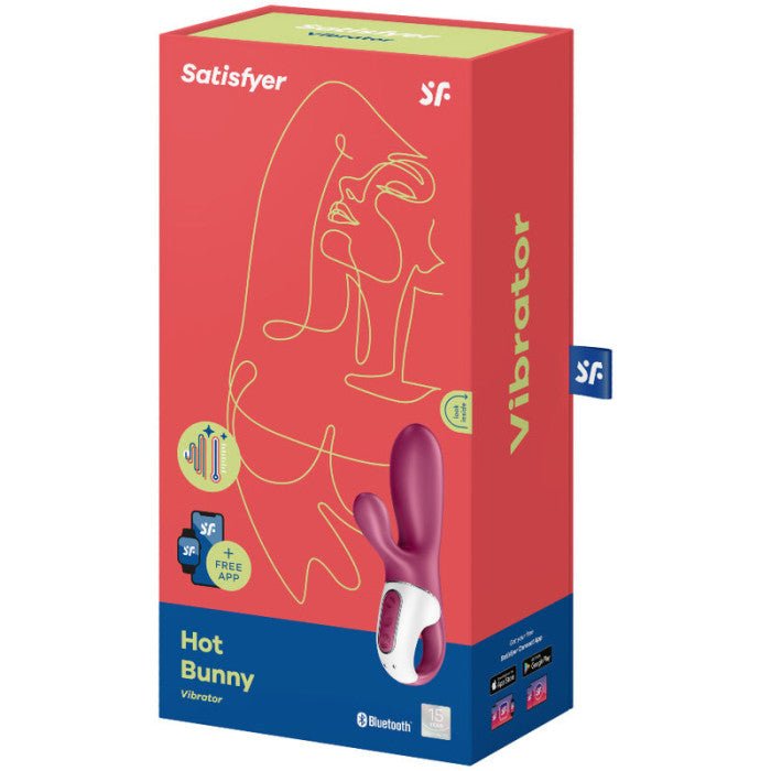Satisfyer Hot Bunny Heating Rabbit Vibrator with App Control - Red