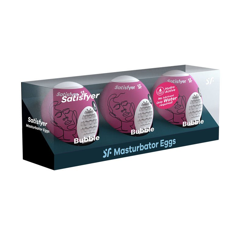 Satisfyer Masturbator Eggs - Bubble 3 Pack 