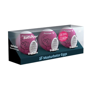 Satisfyer Masturbator Eggs - Bubble 3 Pack 