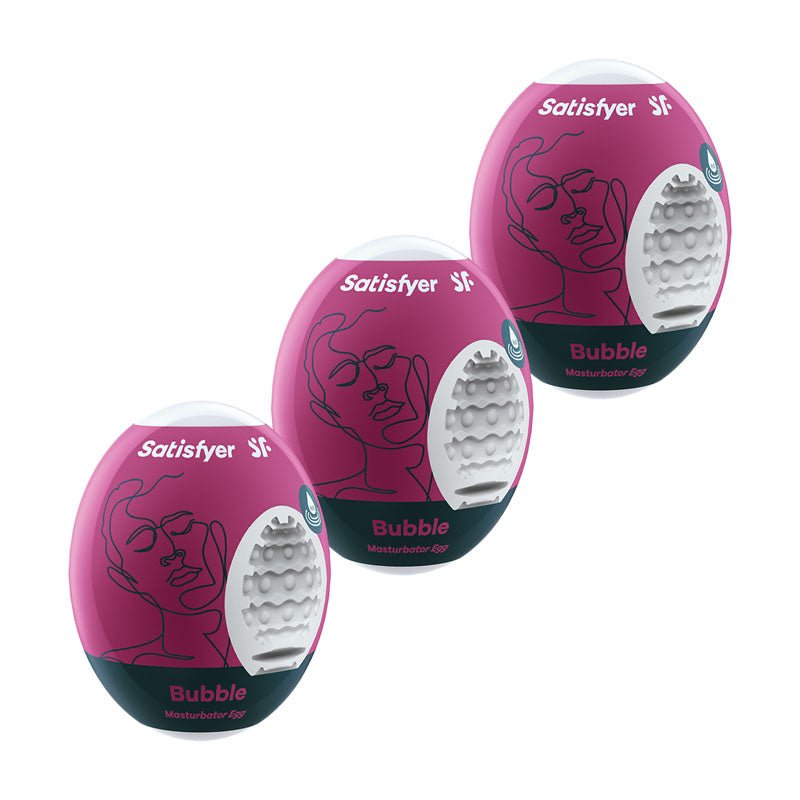 Satisfyer Masturbator Eggs - Bubble 3 Pack 