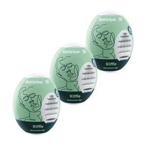 Satisfyer Masturbator Eggs - Riffle 3 Pack 