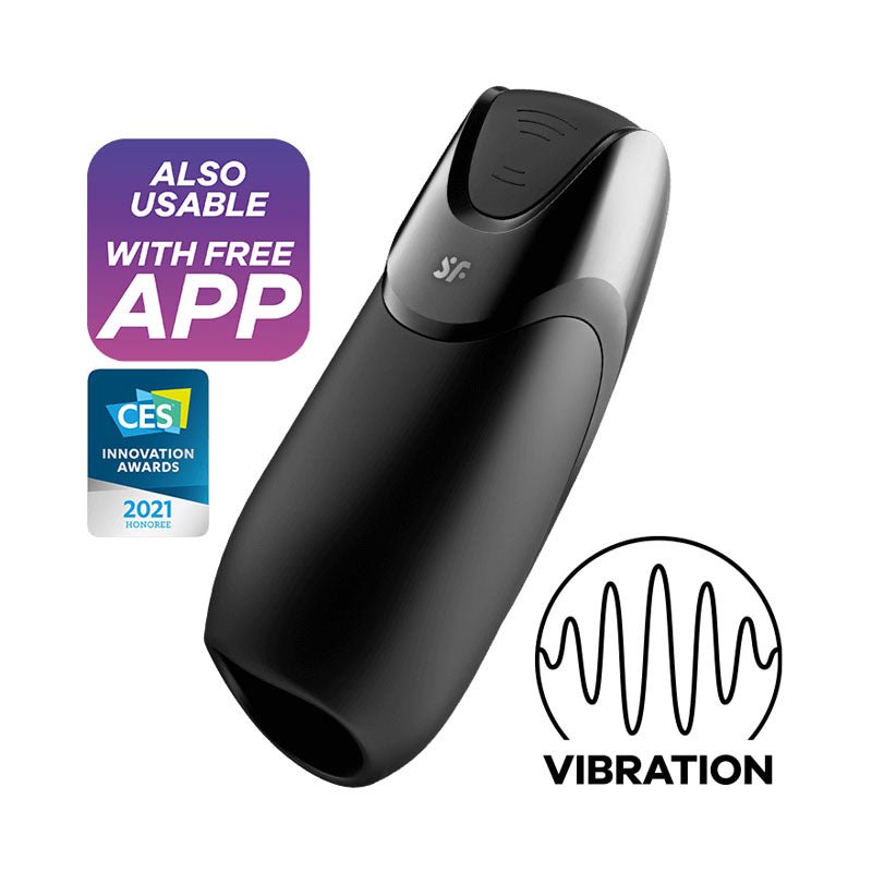 Satisfyer Men Vibration+ Masturbator with App Control - Black
