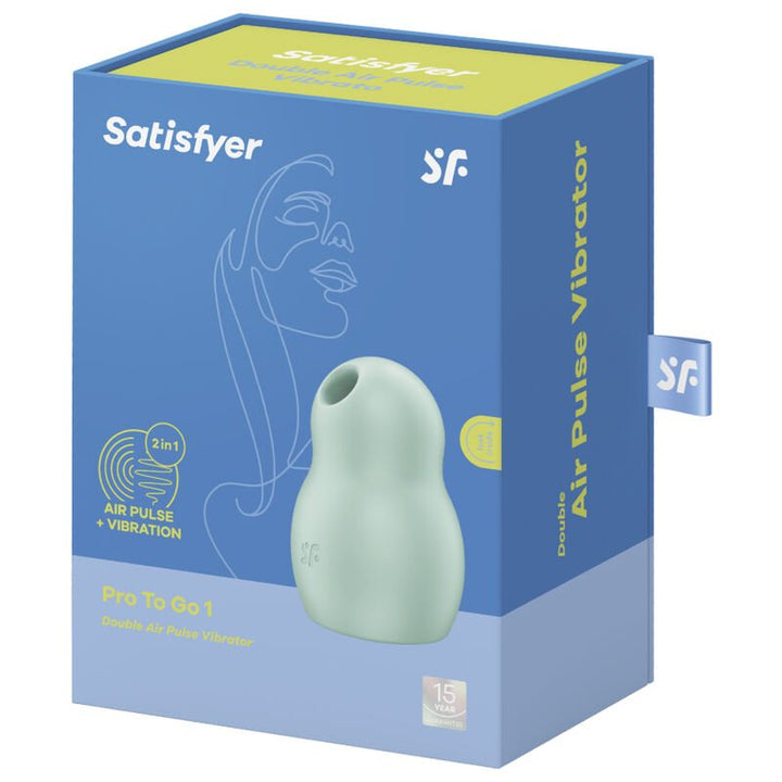 Satisfyer Pro To Go 1 Double Air Pulse Stimulator & Vibrator - Mint