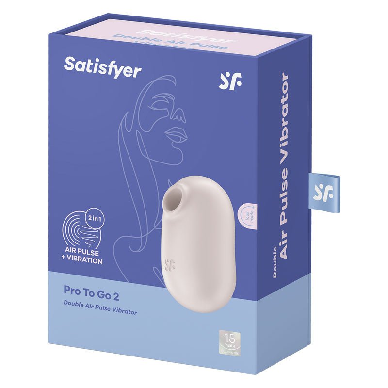 Satisfyer Pro To Go 2 Double Air Pulse Stimulator & Vibrator - Beige