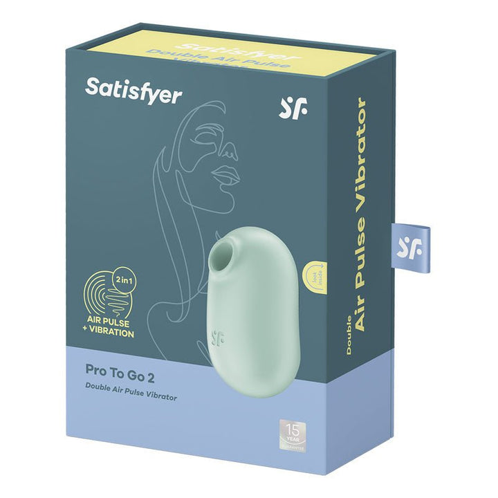 Satisfyer Pro To Go 2 Double Air Pulse Stimulator & Vibrator - Mint
